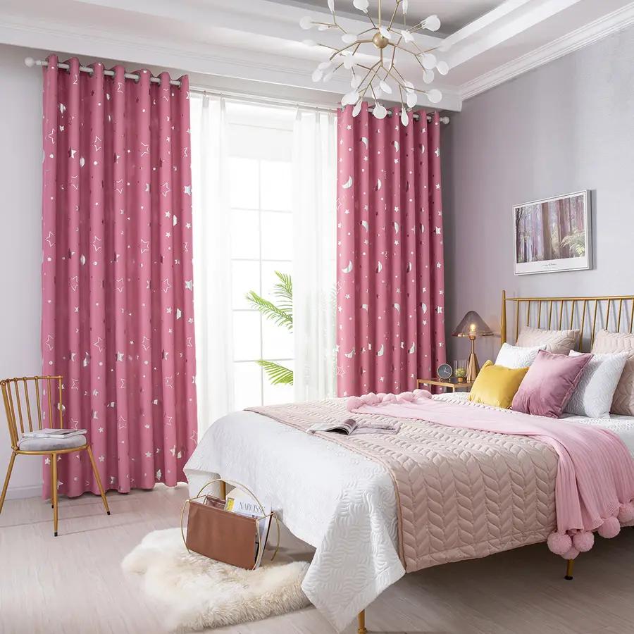 natural bamboo curtain rod with simple wooden brackets, living‑room, eco‑friendly design