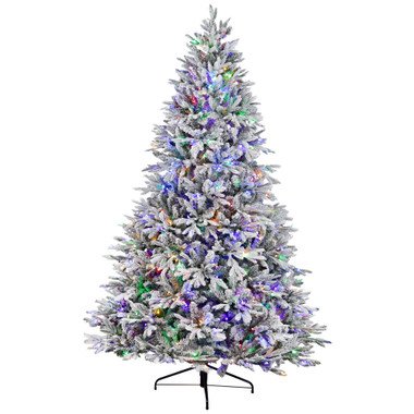 Gold‑finised artificial pine tree, luxurious needles, pedestal base, glamorous living room décor